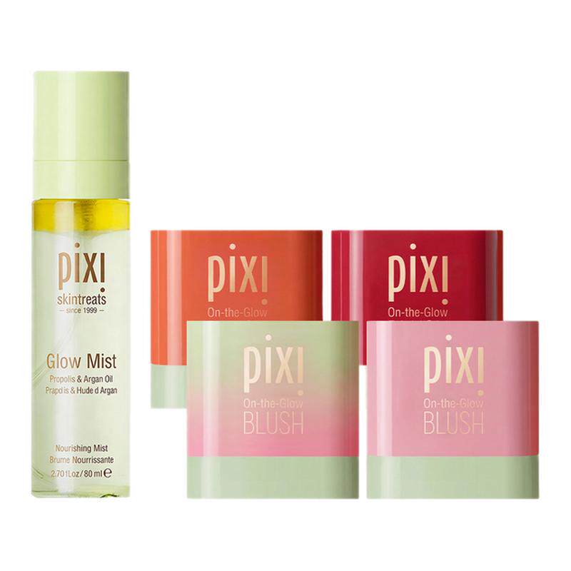 pixi多用腮红膏柔光高光修容精华喷雾组合补水保湿 红定CP 畅销装