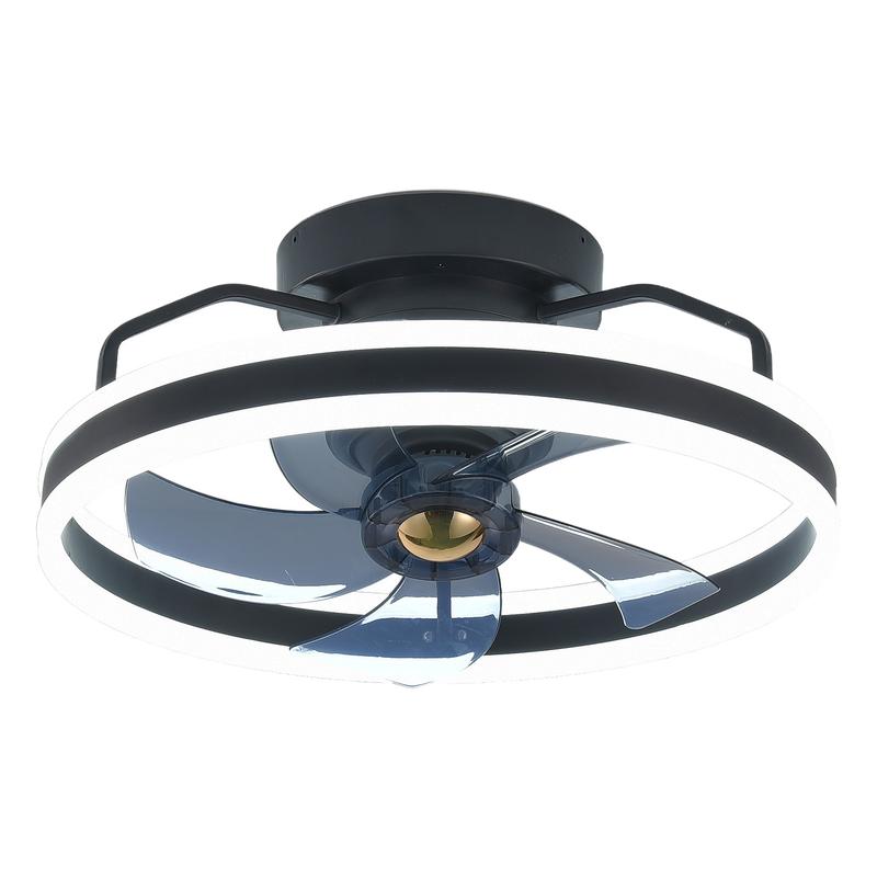 普利能臥室大風(fēng)力360度搖頭電風(fēng)扇燈 現(xiàn)代簡約吸頂餐廳吊燈吊扇燈