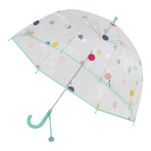 儿童夏季雨伞女童宝宝波点可爱透明小学生拍照轻便可爱透明儿童伞