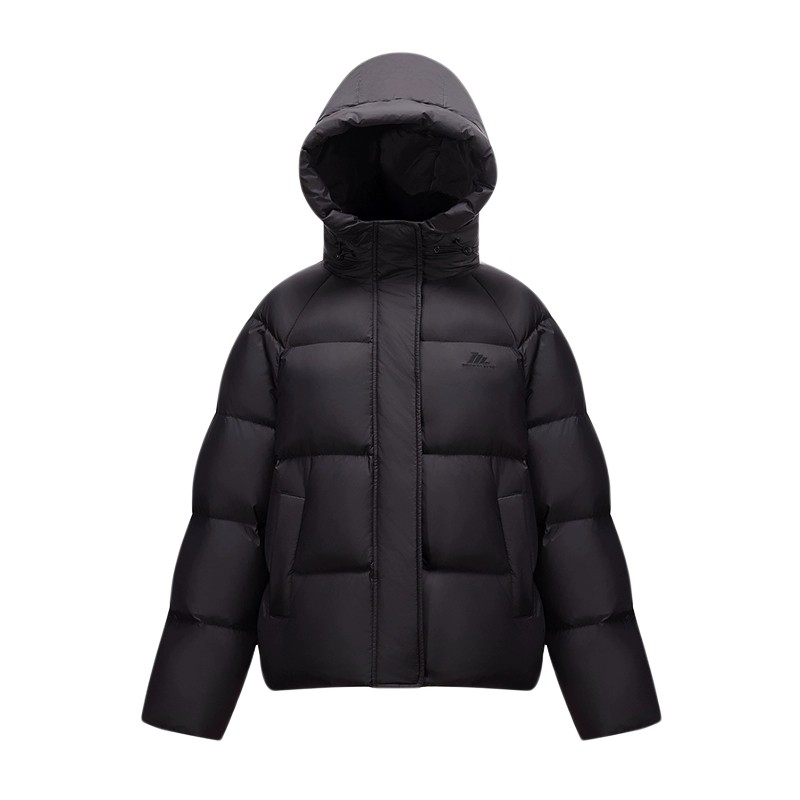 美特斯邦威女士羽绒服2025冬新款加厚潮流时尚纯色连帽女短款外套