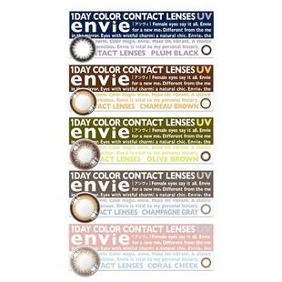 envie美瞳日抛Minuit大小直径贝克棕10片彩色隐形近视眼镜非月抛