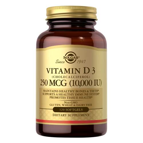 Solgar活性维生素d310000iu软胶囊25羟基天然VD3维他命d3【临期】