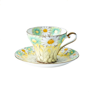 现货英国Aynsley安斯丽雏菊小蛮腰骨瓷咖啡杯下午茶精致套装礼盒