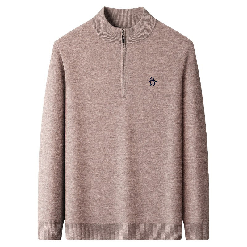 MUNSINGWEAR/万星威高尔夫男半立领纯羊毛长袖针织打底衫商务保暖
