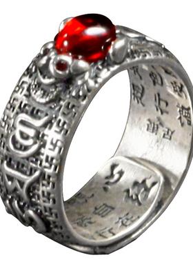 990足银金蟾戒指男女情侣佩戴