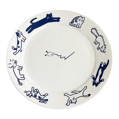 安木良品 工厂订单 韩国ins风可爱猫狗陶瓷餐厅家用甜品点心圆盘