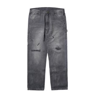 现货 MADNESS刀割水洗做旧铁道休闲裤 余文乐同款vintage工装长裤