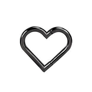 F136钛合金/钛钢爱心鼻环闭合环简约素圈耳钉耳轮角耳环耳扣耳饰
