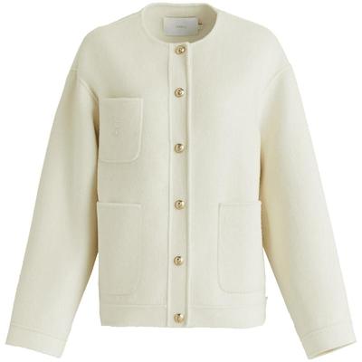 OBEG欧碧倩冬双面呢羊毛大衣女气质小香风毛呢短外套10464019