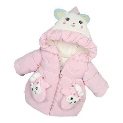 加绒羽绒棉服新款加厚洋气女宝宝