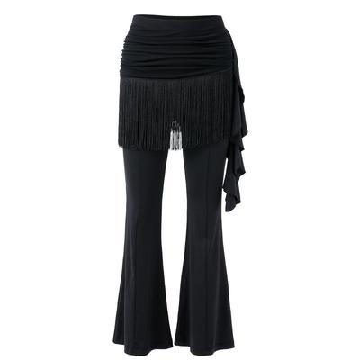 朵俏拉丁舞流苏喇叭裤