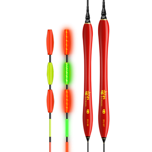 滑漂浮漂远投鲢鳙大物夜光漂日夜两用咬钩变色矶竿钓路滑专用鱼漂