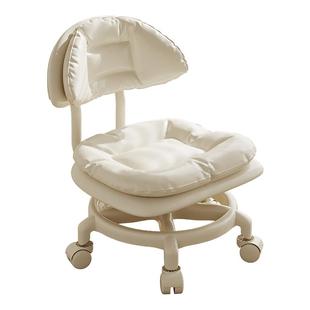 云朵款万向轮小凳子家用换鞋滑轮靠背矮凳静音成人多功能儿童矮凳