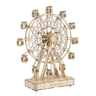 rolife若来心动摩天轮八音盒音乐盒diy手工旋转拼装玩具生日礼物