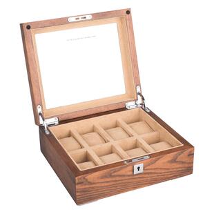 夭桃（饰品）北美白蜡木纯实木质天窗手表盒子手链首饰展示收纳盒