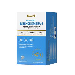 Biowell圣库克海益臣99%高纯度omega3进口深海鱼油软胶囊60粒