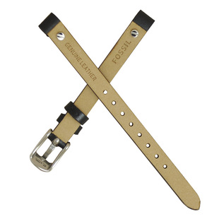 FOSSIL表带8mm红色棕色真皮手表带U型ES3745ES3862ES3148ES4000金