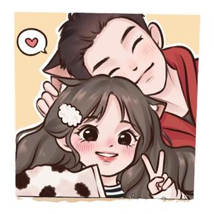 星蝶公主装饰画情侣手绘定制卡通画像数字油画diy送闺蜜新婚礼物