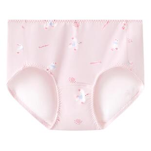 曼妮芬儿童发育期海鸥印花莫代尔女童A类三角裤女孩纯棉内裆内裤