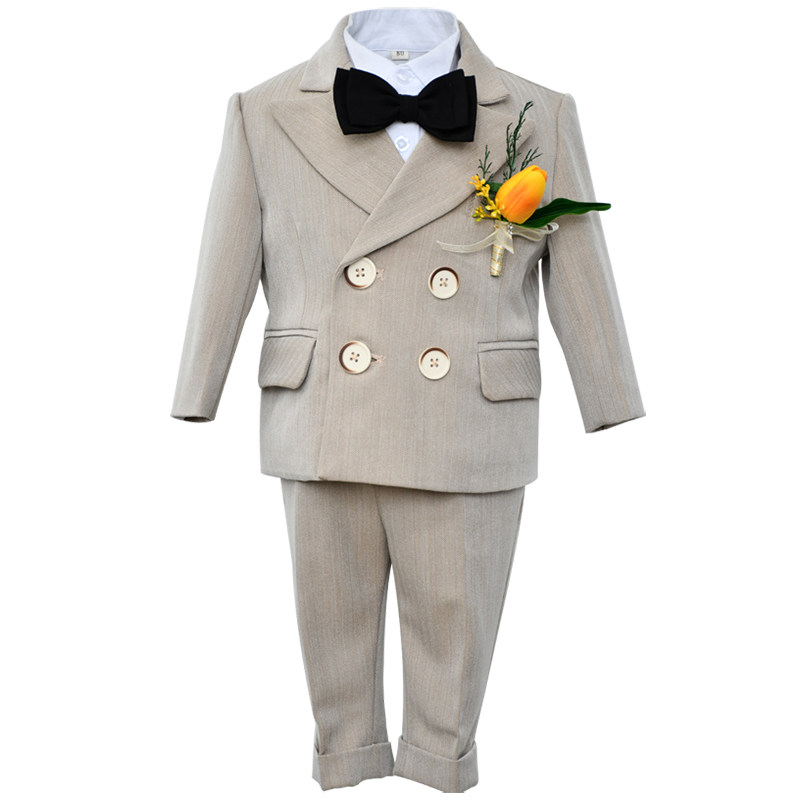 儿童西装男童礼服套装花童男宝周岁生日小西服男英伦主持人小西装