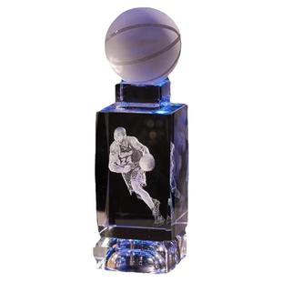 水晶科比手办篮球摆件装饰生日礼物男生送男孩子男朋友兄弟有意义