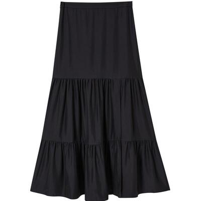 blueerdos气质A字侧开叉半身裙