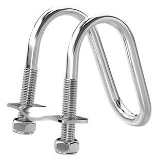 304不锈钢双U型卡箍螺丝十字交叉u形螺栓猪场异型管卡扣养殖场用