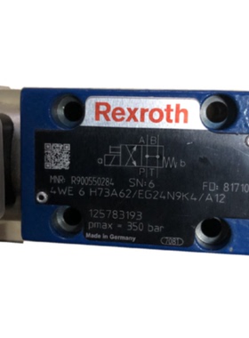 议价Rexroth力士乐R900550284方向短管阀4WE6H73A62/EG24N9K4/A12