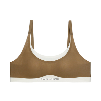 爱慕无钢圈圆领撞色文胸