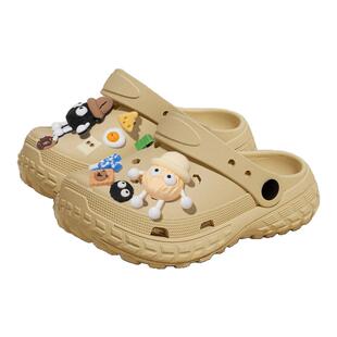 儿童洞洞鞋男童外穿夏2025新款男孩EVA防臭防滑大童亲子宝宝凉拖
