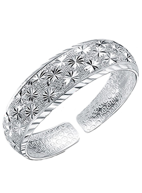 S925纯银满天星手镯女开口可调节