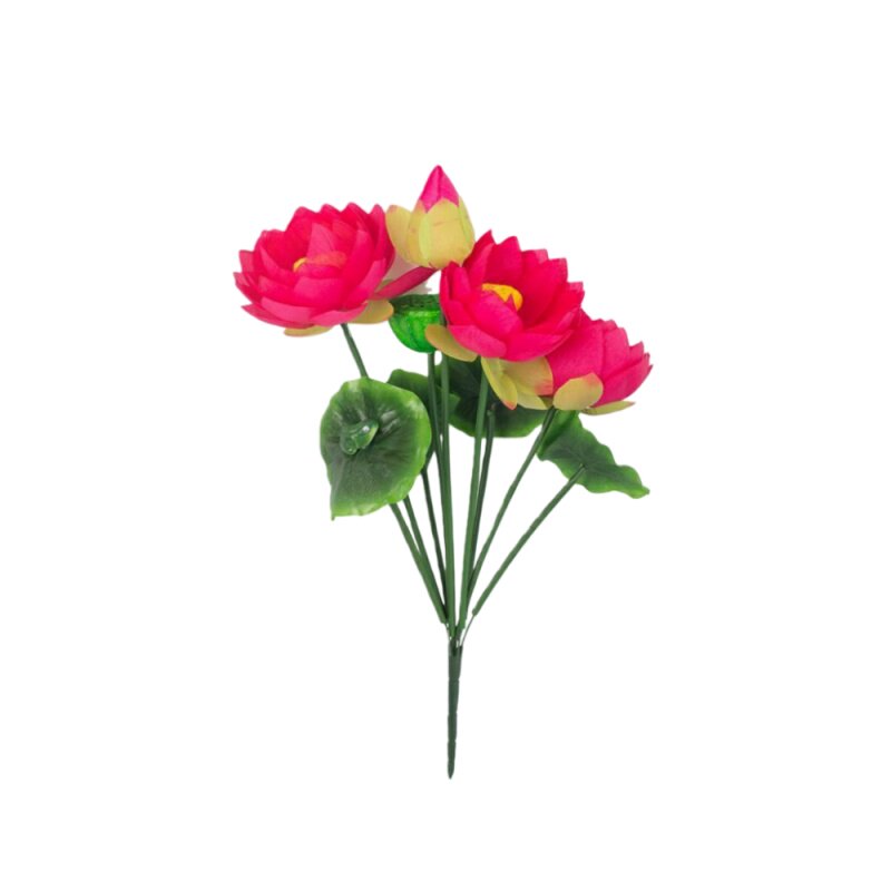 仿真荷叶荷花莲花造景盆花摆设塑料假花睡莲客厅茶几室内桌面盆景