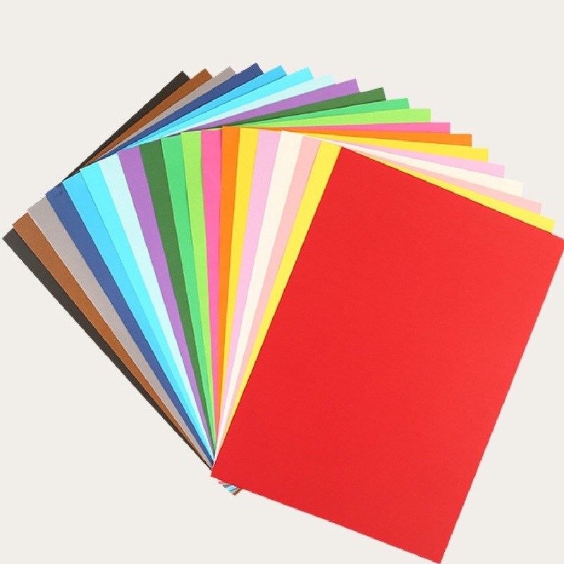 8开彩色卡纸彩色8纸卡纸开手工儿童彩装卡纸100手工手工纸张