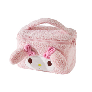 三丽鸥毛绒化妆包女生旅行便携收纳包大容量手提收纳袋2025新款