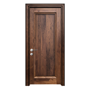 麦季纯实木全实木原木门室内门卧室门房间门套装门黑胡桃木门烤漆