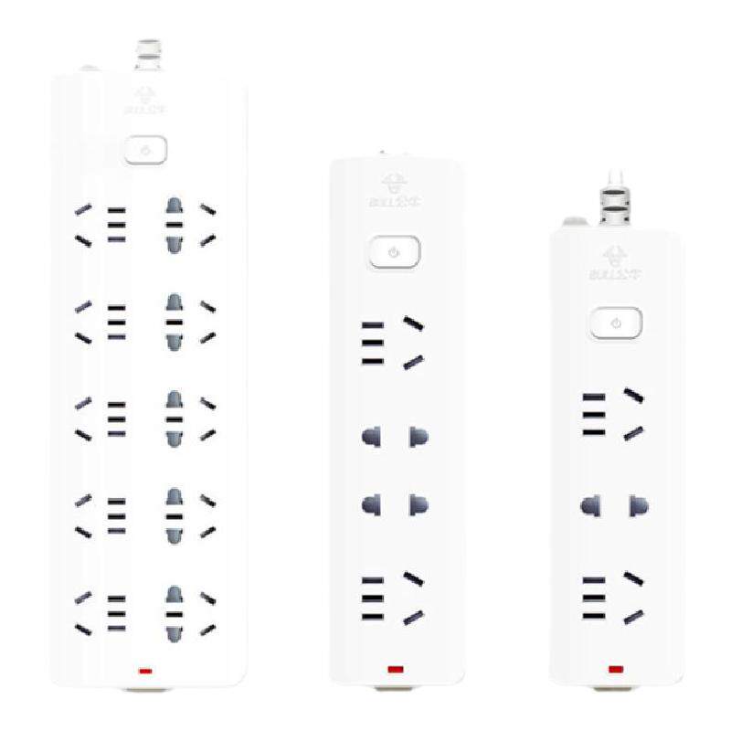 公牛插座正品家用保护线板白色