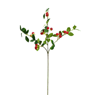 轻奢覆盆子果实假花山梅果树莓果枝仿真花餐桌绿植插花装饰品摆件