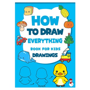 Kids Drawings Book外贸儿童简笔画入门涂鸦画本幼儿园启蒙绘画本