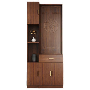 上档次新中式屏风隔断柜简约现代装饰柜客厅间厅柜玄关柜鞋柜一体