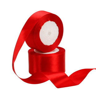 大红色缎带手工婚庆红丝带绸带包装带蛋糕彩带汽车红布条飘带涤纶