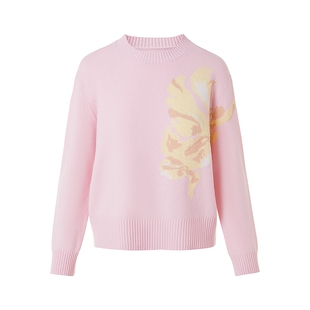 朗姿/LIME莱茵羊毛针织套头衫毛衣嵌花手工刺绣新年26年春新款