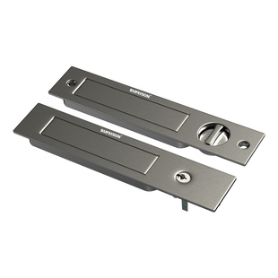 新款口袋门锁左右推拉门锁隐形门拉手卧室平移门钩锁嵌入式方形