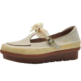 Artmu阿木原创复古森女T字蝴蝶结单鞋厚底手工鞋 玛丽珍鞋新款