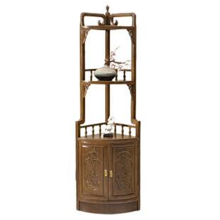 转角柜国标红木鸡翅木中式榫卯整装源头工厂客厅边墙角装饰柜厨子