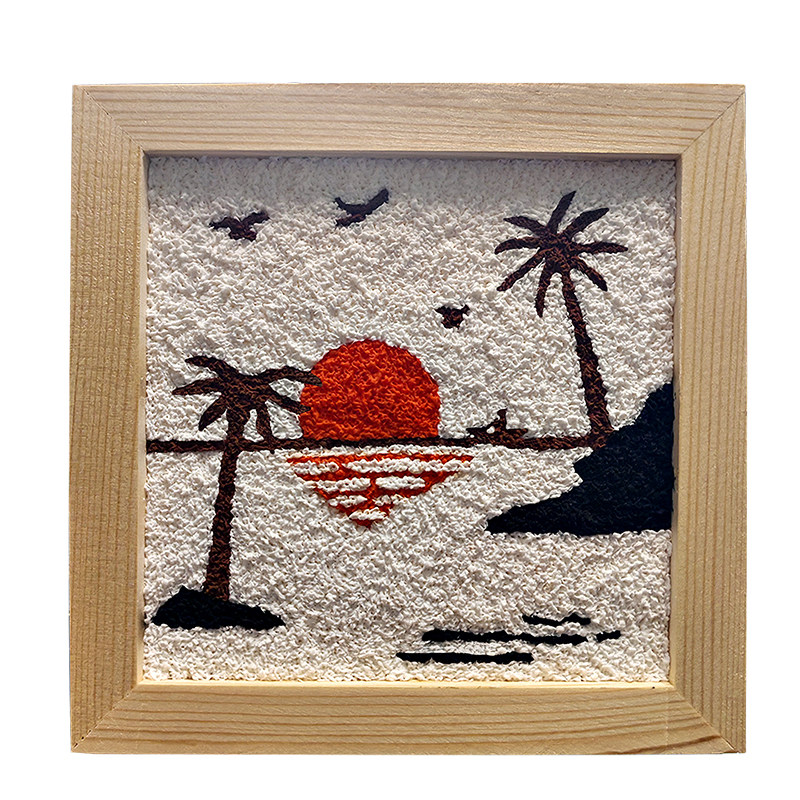 纸浆画手工diy材料包海洋风景画