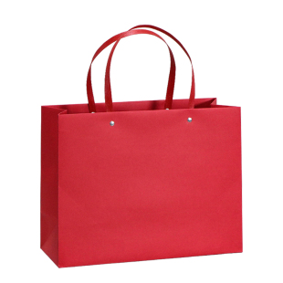 加厚手提袋定制红色横版纸袋定做高档节日礼品袋宽底方形纸袋现货