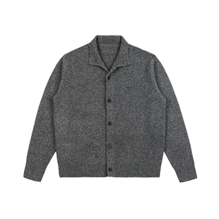 半高领纽扣开衫羊毛毛衣男2026新款秋冬季宽松保暖内搭针织衫外套