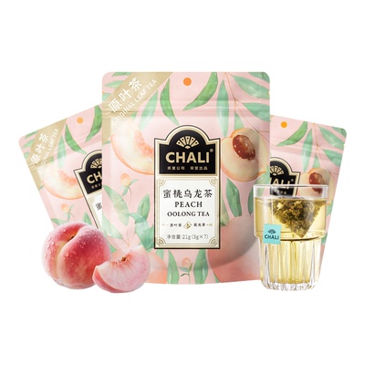 CHALI茶里 蜜桃乌龙雪梨白茶青提乌龙冷泡茶花果茶水果茶包7包
