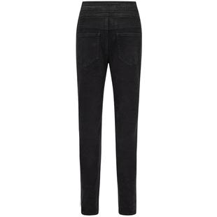 曼德诗高腰棉质牛仔裤2025秋季新品斜纹休闲瘦腿长裤