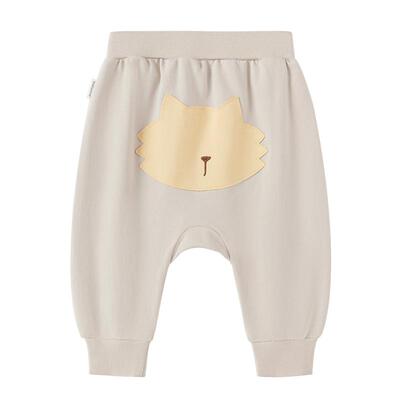 babylove男女宝宝裤子春秋纯棉宽松大pp裤外出长裤可爱百搭休闲裤